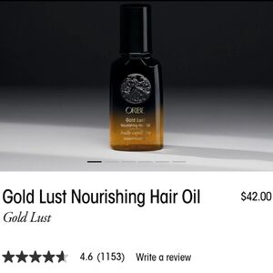 Oribe Gold Lust Hair Oil with Black Cap